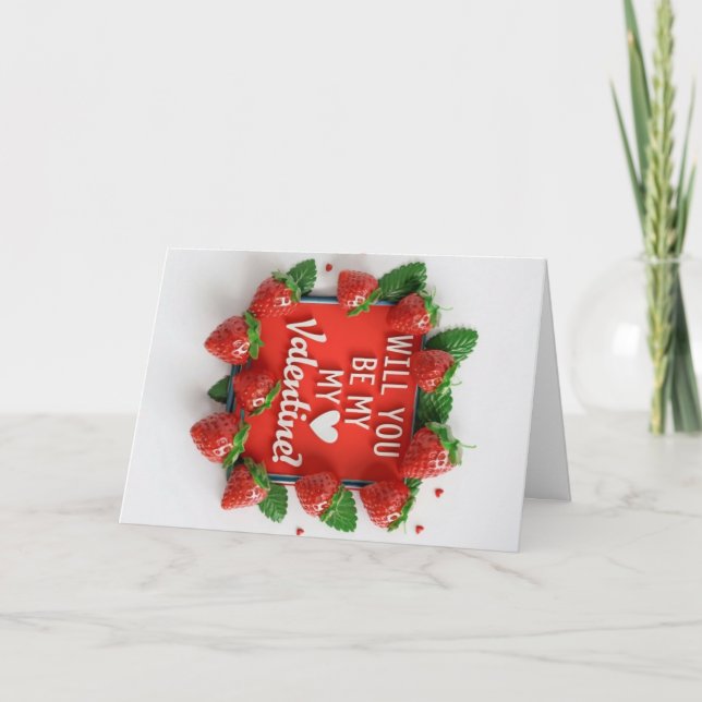 ¿Serás mi tarjeta de amor de San Valentín? (Anverso)