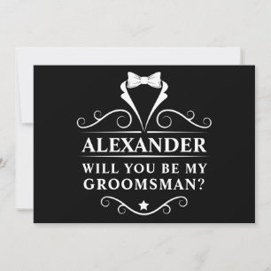 ¿Serás Mi Tarjeta De Canto De Tuxedo Groomsman?