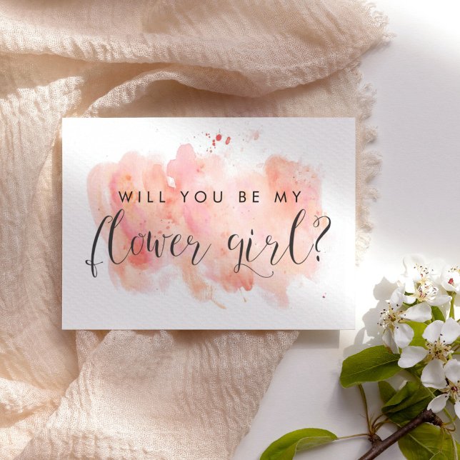 ¿Serás Mi Tarjeta De Chica De Flor? (Will You Be My Flower Girl Card)
