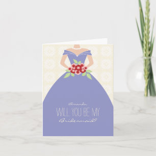 ¿Serás mi tarjeta de dama de honor (periwinkle)