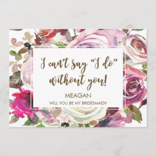 Serás mi tarjeta de dama de honor personalizada