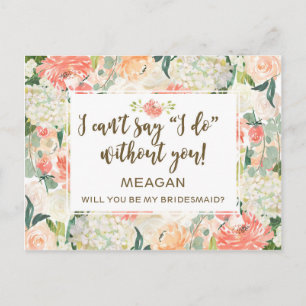 Serás mi tarjeta de dama de honor personalizada