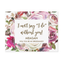 Serás mi tarjeta de dama de honor personalizada