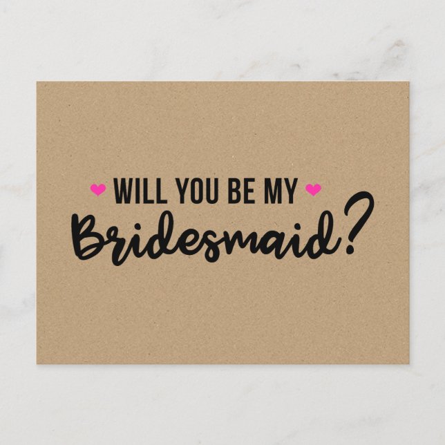 ¿Serás Mi Tarjeta De Invitación De La Novia? (Anverso)