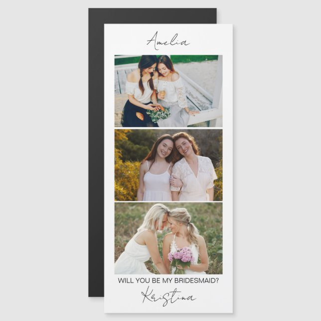 ¿Serás Mi Tarjeta De Magnet De Brigada Bridal Part (Anverso/Reverso)