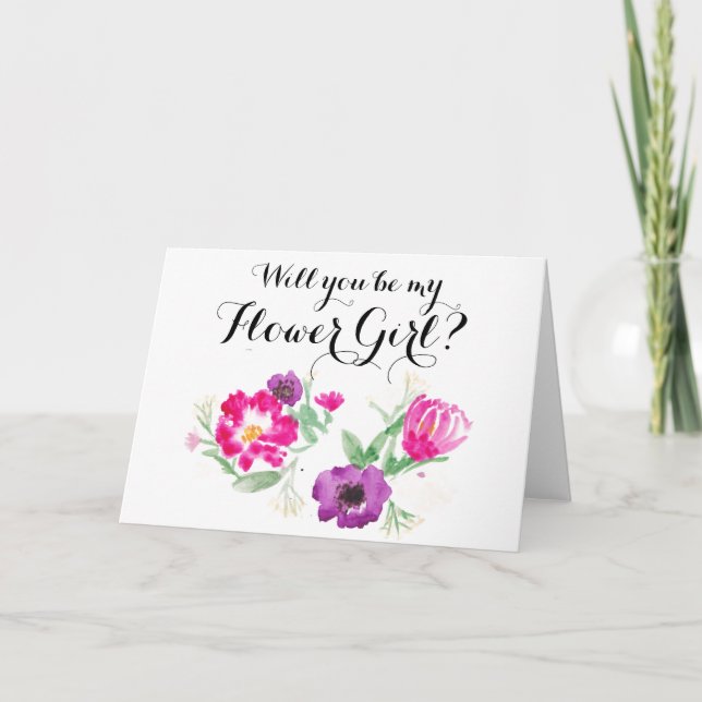 ¿Serás mi tarjeta de niña de las flores (Anverso)