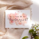 ¿Serás mi tarjeta de novia?<br><div class="desc">Una coloración de color rosa en el fondo. La copia es editable y se puede cambiar el tipo de letra.</div>