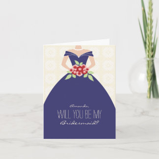 ¿Serás mi tarjeta de novia (azul marino)?