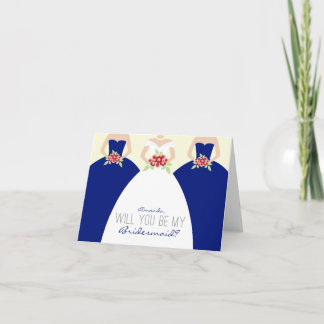 ¿Serás mi tarjeta de novia (azul real)?