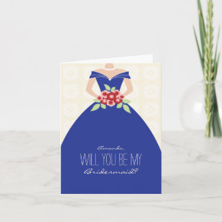 ¿Serás mi tarjeta de novia (azul real)?