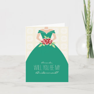 ¿Serás mi tarjeta de novia (verde esmeralda)?