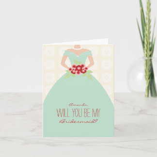¿Serás mi tarjeta de novia (verde menta)?