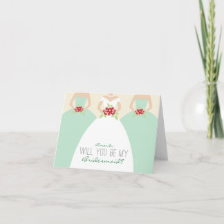 ¿Serás mi tarjeta de novia (verde menta)?