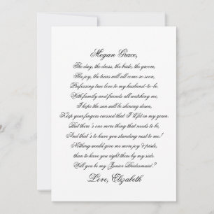 ¿Serás Mi Tarjeta De Poema De Escritura De Crianza