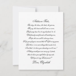 ¿Serás mi tarjeta de poesía manuscrita de mi criad