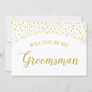 ¿Serás Mi Tarjeta De Propuesta Boda Groomsman?
