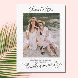 ¿Serás mi tarjeta de propuesta de foto para la dam<br><div class="desc">¿Serás mi dama de honor? Echa un vistazo a esta tarjeta de propuesta de foto de Modern Will You Be My Bridesmaid Photo para pedirle a tu mejor amigo que sea parte de tu fiesta nupcial. Puede escribir un mensaje en la parte posterior o eliminar el texto si prefiere una...</div>