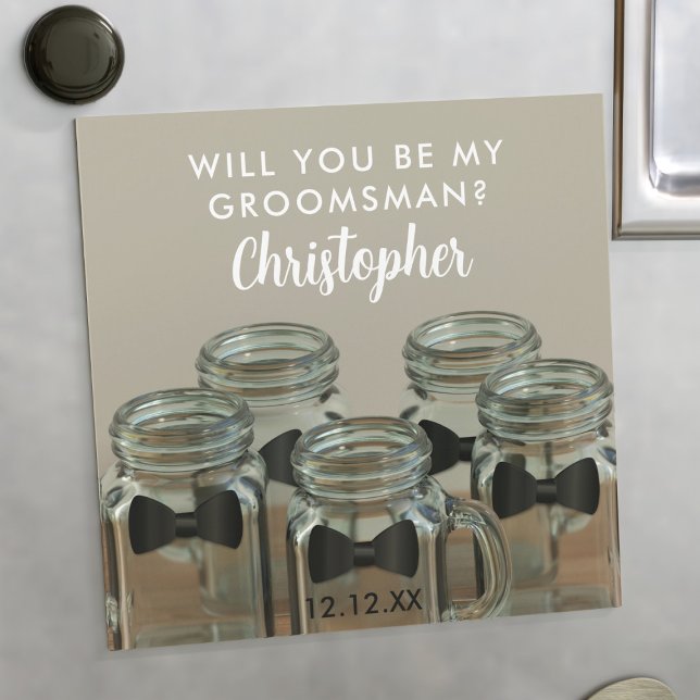 ¿Serás Mi Tarjeta De Propuesta De Groomsman? (Perfect Groomsman Card to stick where they won't forget. Just add a name and your wedding date)