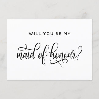 ¿Serás Mi Tarjeta De Propuesta De Honor?