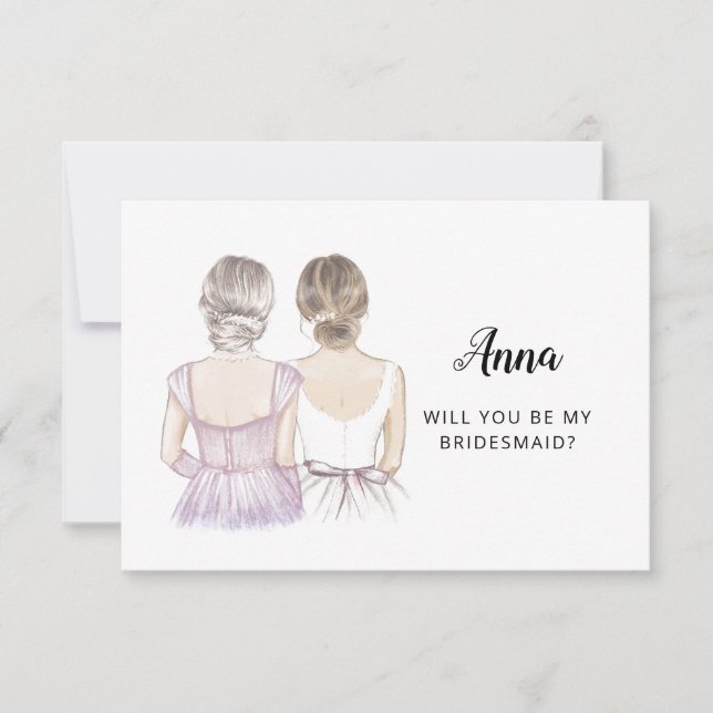 ¿Serás mi tarjeta de propuesta para la dama de hon (Anverso)