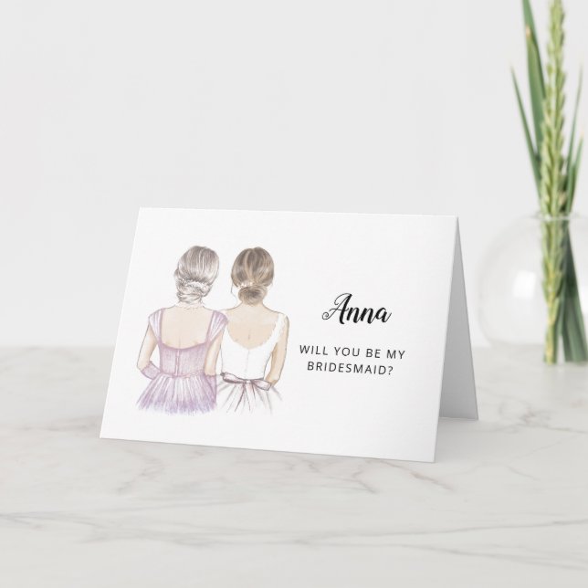 ¿Serás mi tarjeta de propuesta para la dama de hon (Anverso)