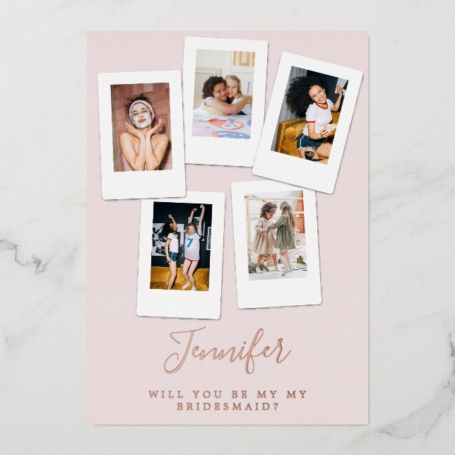 ¿Serás mi tarjeta de Relieve metalizado de fotos d (Anverso)