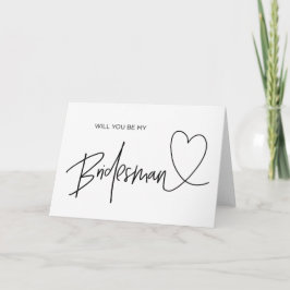 ¿Serás Mi Tarjeta del Día de la Boda de Bridesman?