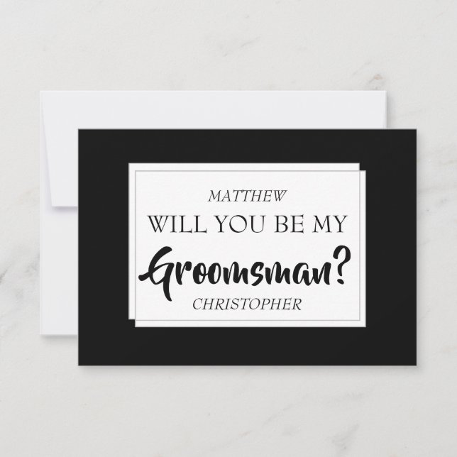 ¿Serás Mi Tarjeta Groomsman? (Anverso)