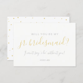 ¿Serás Mi Tarjeta Jr.Bridesmd - Dots dorados blanc