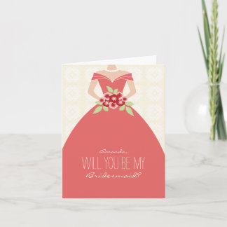 ¿Serás Mi Tarjeta Para La Novia (rosa)?