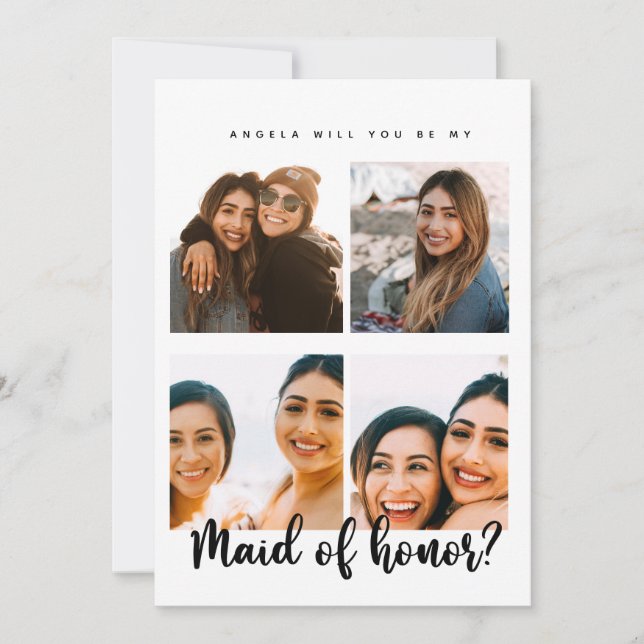 ¿Serás mi tarjeta plana de honor? (Anverso)