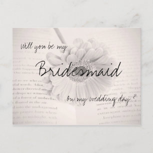 ¿Serás mi tarjeta postal de boda de la dama de hon