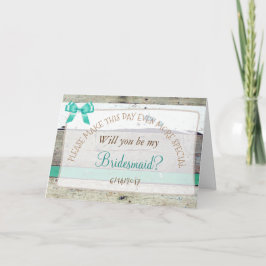 ¿Serás mi Tarjeta Rustica de Madera para la Novia?