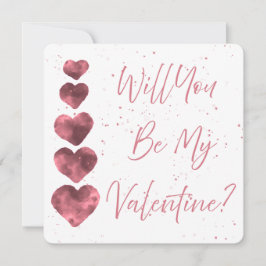 ¿Serás Mi Valentín? Tarjeta plana de personalizabl