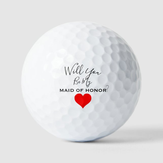 ¿SERÁS MIS PELOTAS DE GOLF DE DAMA DE HONOR? (Anverso)