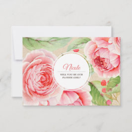 ¿Serás nuestra chica flor? Invitaciones personaliz