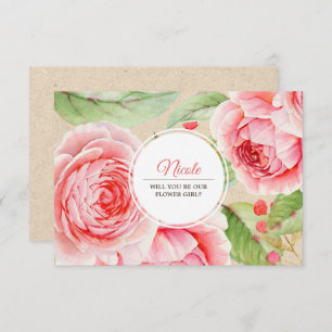 ¿Serás nuestra chica flor? Invitaciones personaliz