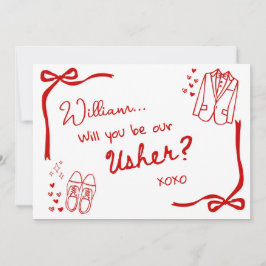 ¿Serás nuestra invitación de tarjeta de ujier?