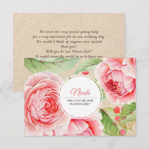 ¿Serás nuestra niña de las flores? Invitaciones pe