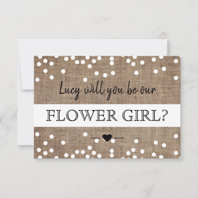 ¿Serás Nuestra Niña de las Flores Tarjeta (Anverso)