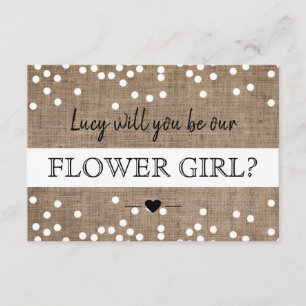 ¿Serás Nuestra Niña de las Flores Tarjeta