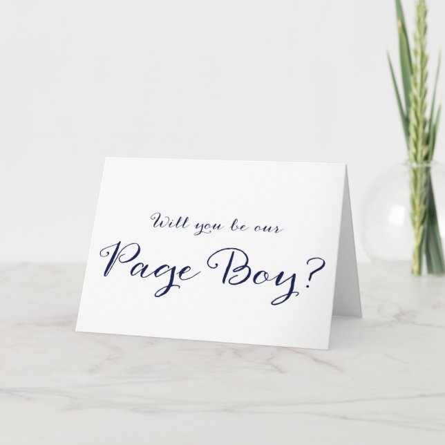¿Serás Nuestra Tarjeta De Boda Del Niño De La Pági (Anverso)