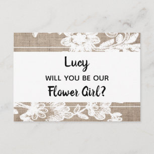¿Serás Nuestra Tarjeta de Dama de Flores