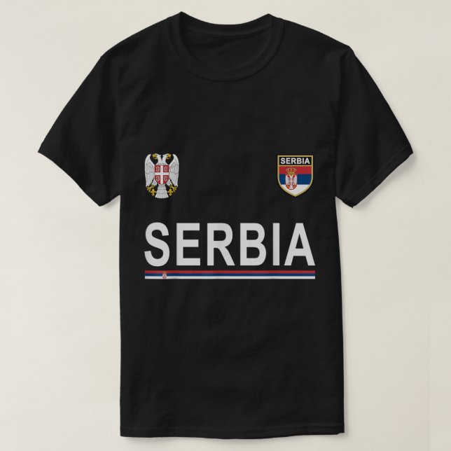 Serbia Soccer - Jersey de fútbol serbio 2017 (Diseño del anverso)