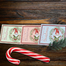 Seré Gnome para la tarjeta acuarela de los Navidad