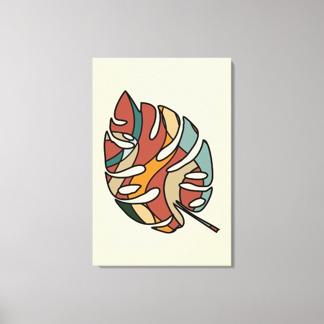 Serena Sabana Hoja Abstracta Arte Moderno (Anverso)
