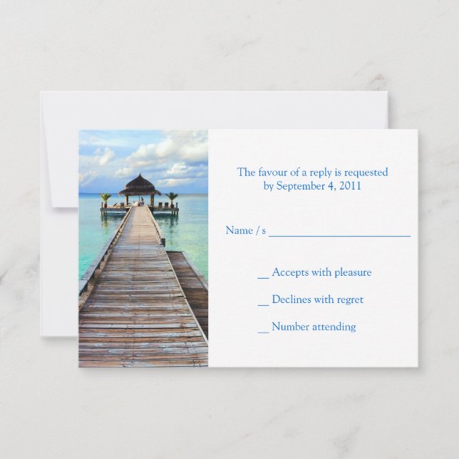 Serenade Jetty Beach Wedding RSVP (Anverso)