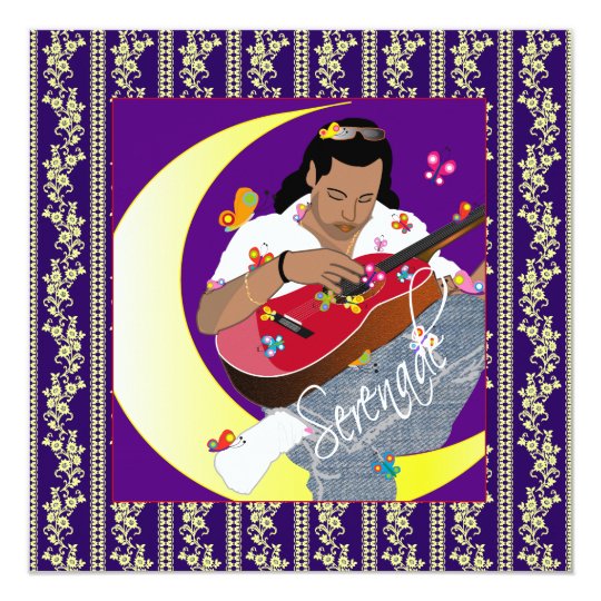 Serenata - tarjeta de la invitación