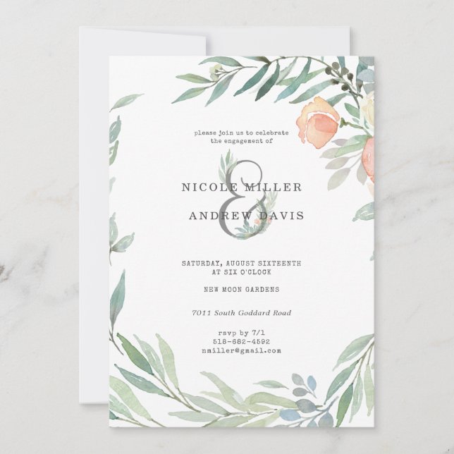 Serene Botanical | Fiesta de Compromiso en Prado S (Anverso)