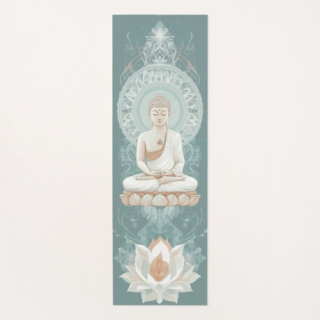Serene Buddha Yoga Mat para la práctica de la aten (Anverso)